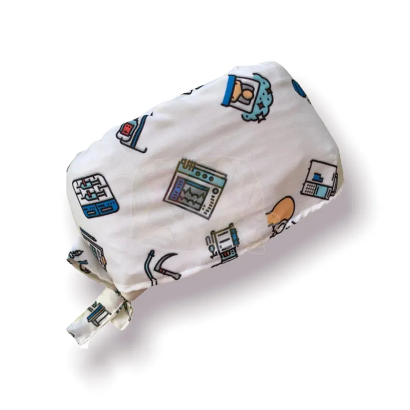 White Anesthesia Scrub Cap