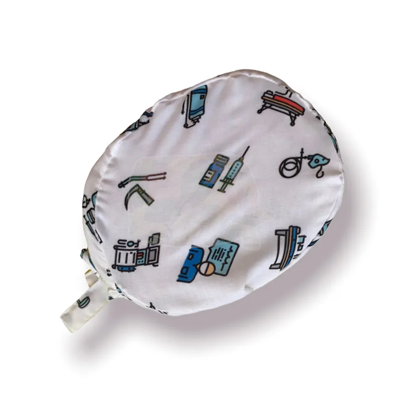 White Anesthesia Scrub Cap